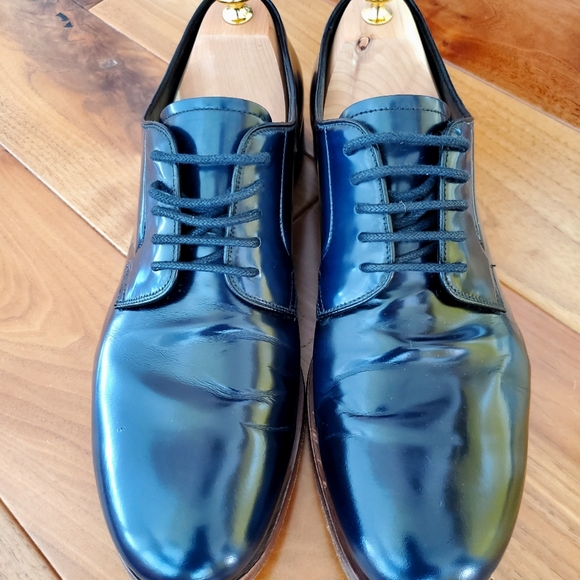 Prada - Blue Leather Derby - Size 9 - Picture 1 of 5